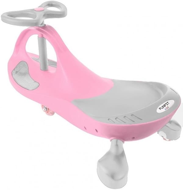 LED-lys Wobble Bil til Børn & Voksne - Sikker, Driftbar, 360° Styring, Pink