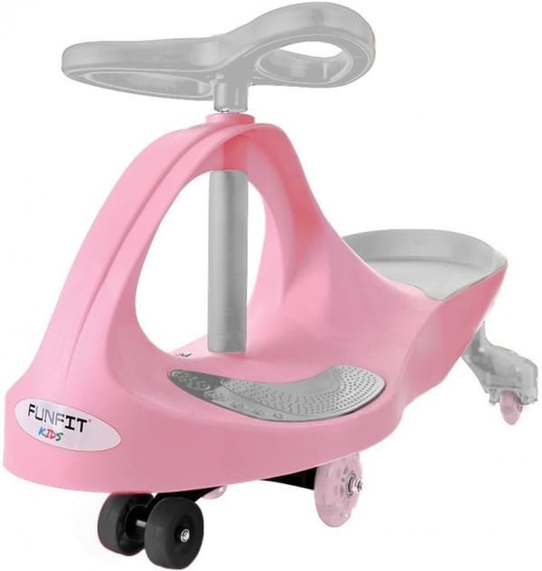 LED-lys Wobble Bil til Børn & Voksne - Sikker, Driftbar, 360° Styring, Pink
