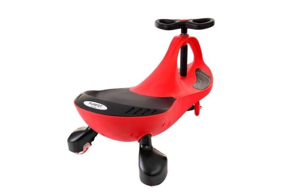 Rød Wiggle-Car med LED-hjul til teenagere & voksne - Drift & sjov