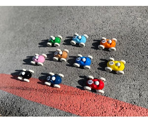 Mini roadster i trä - Vilac - Ljusblå - 7 cm - Barnleksak - Tillverkad i Frankrike