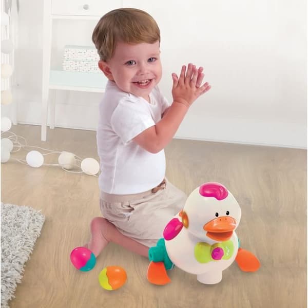 AUBY MON P'TIT DUCK EN BALADE Babyleksak med ljud och ljuseffekter 9 månader och +