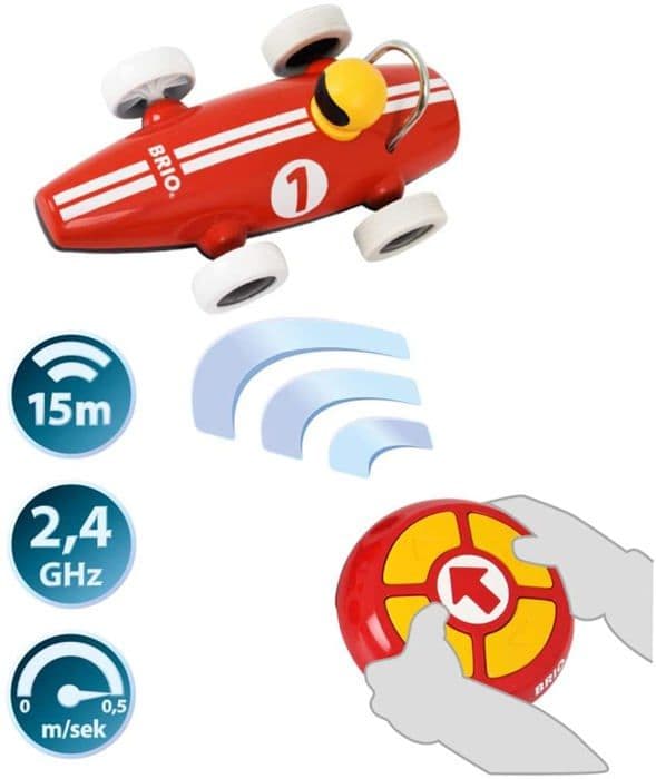 Brio - Radiostyrd racerbil - Fjärrkontroll - Tidig inlärningsleksak - Ravensburger - Från 2 år - 30388