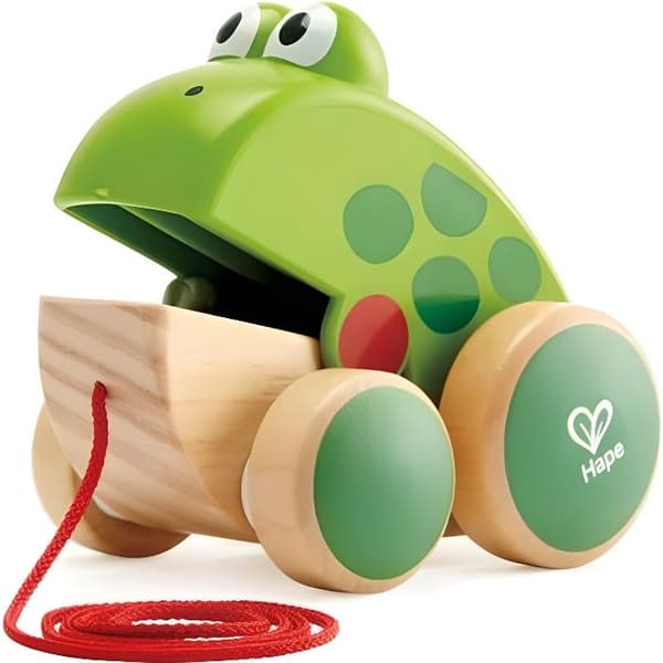 HAPE - Trädragleksak - E0361 - Groda att gå