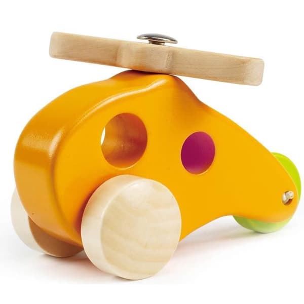 Le Petit Hélicoptère dragleksak - Hape - Trä - Orange - Blandat - 3 år