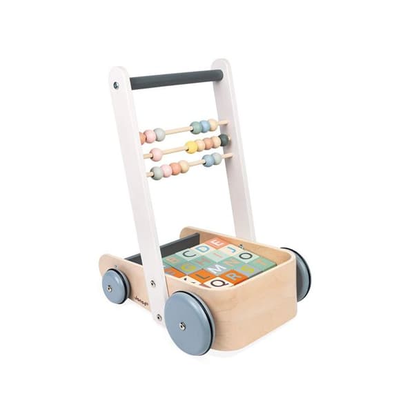 ABC Sweet Cocoon promenadvagn - JANOD - Trä - 20 siffer- och bokstavskuber - Abacus