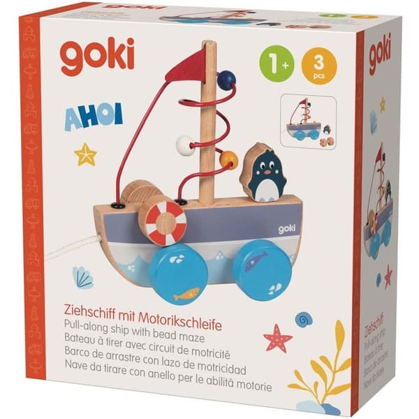Goki - Dragbåt med motorikbana - GOLLNEST & KIESEL