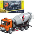 Miniatyrbild 1 av 2: Drag-leksak - Tryck-leksak Leantoys Cementblandare på byggarbetsplats i metall Huina Orange 1:50