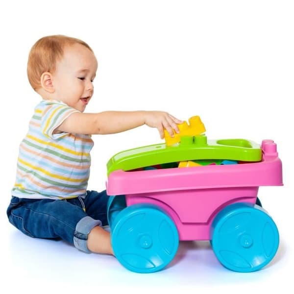 Molto vagn med 20 block - MOLTO - Rosa - Blandat - Baby - Inomhus - 12 månader