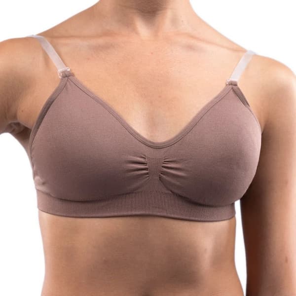 Silky Dance Vadderad bh med genomskinlig rygg för flickor Dark Nude 8-12 Years