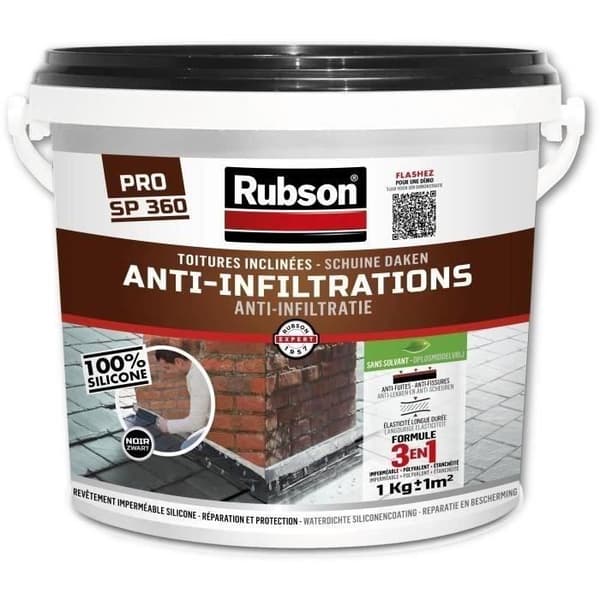 RUBSON Anti-infiltration Alle tage Sort 1 kg