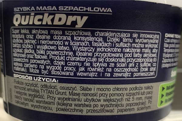Nopeasti kuivuva korjauskitti 250 ml