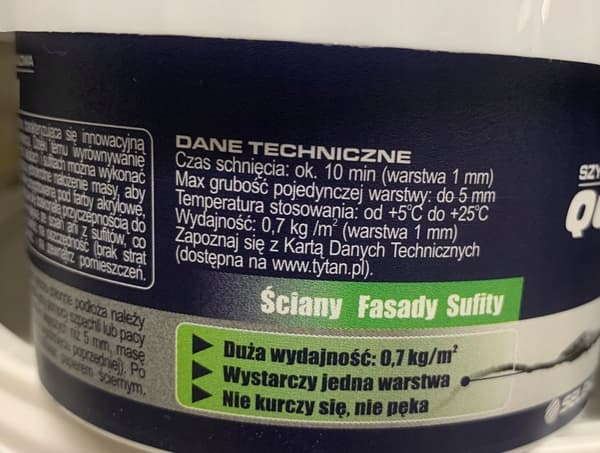 Nopeasti kuivuva korjauskitti 250 ml