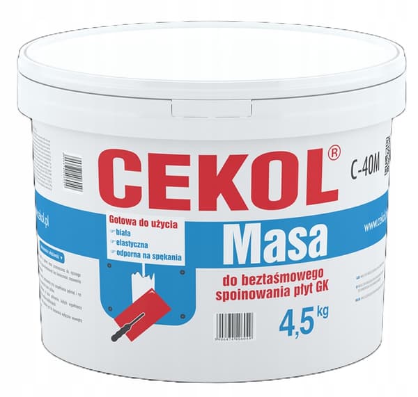 Kipsilevyjen teippittömän saumauksen massa 4,5 kg