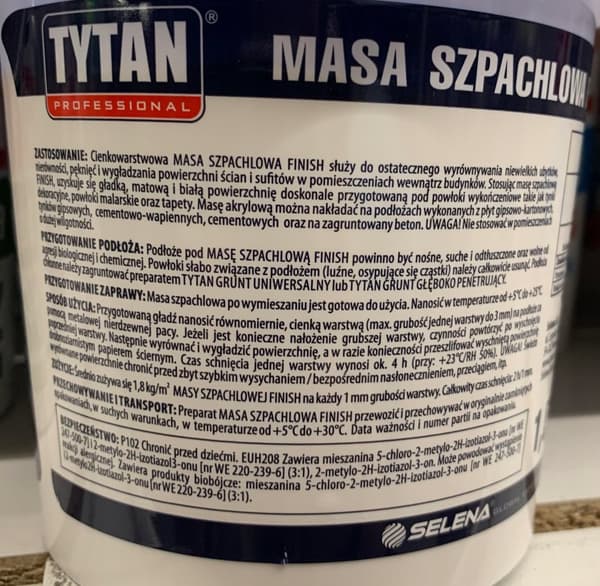 Viimeistely akryylikitti 1,5 kg