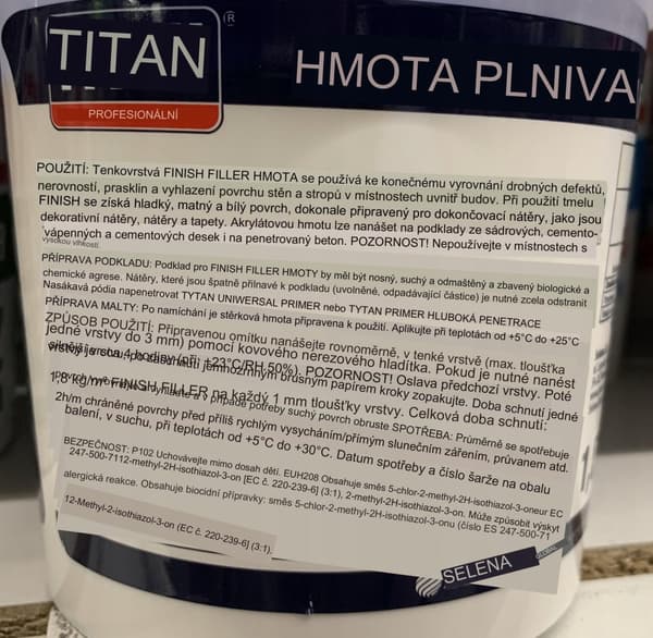 Viimeistely akryylikitti 1,5 kg