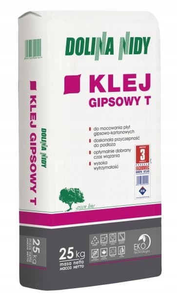 Nidy Valley gipslim för gipsskivor, hållbart 25 kg