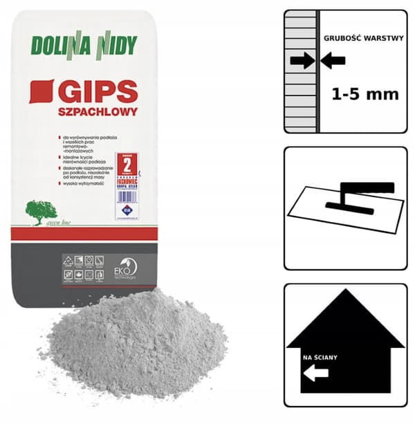Nidy Valley Gipsmassa 15 kg ljusgrå
