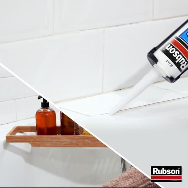 Sanitetsfogmassa - RUBSON - 2690812 - Hälsosamt badrum - Stoppa mögel - Vit - 280ml