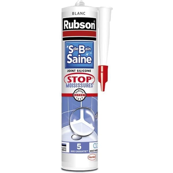 Sanitetsfogmassa - RUBSON - 2690812 - Hälsosamt badrum - Stoppa mögel - Vit - 280ml