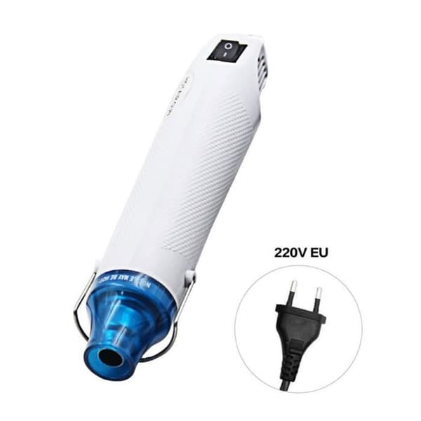 Värmepistol, 300W elektrisk varmluftspistol Temperaturkrymp FIMO-stämpel Seal-vit