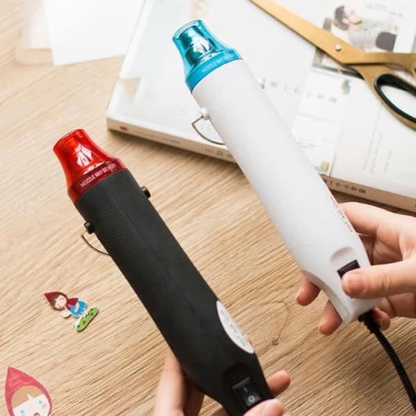 Värmepistol, 300W elektrisk varmluftspistol Temperaturkrymp FIMO-stämpel Seal-vit