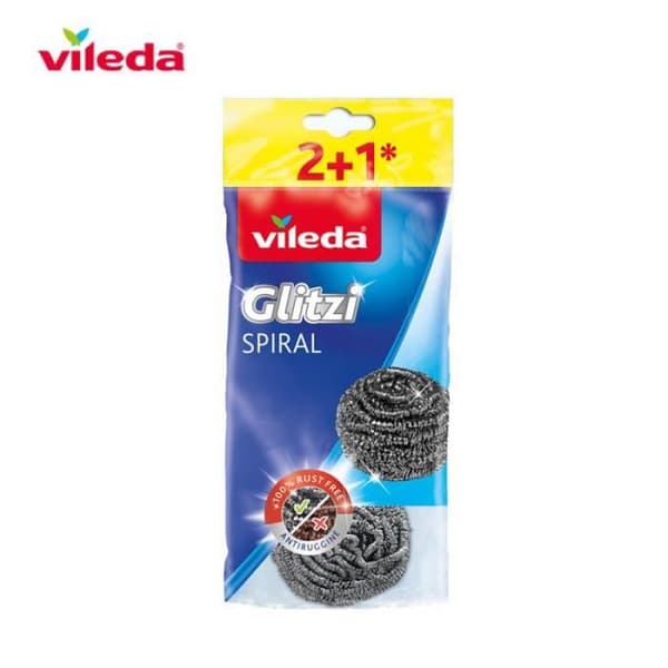 Spiralskrapa i rostfritt stål 2+1 160561 vileda.