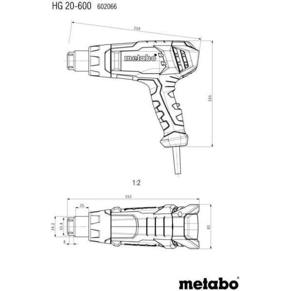 Varmluftspistol - METABO - HG 20-600