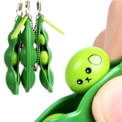 Grön Sensory Leksak Green Beans Bönor Fidget Böna Toys Leksak