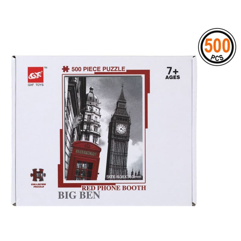 Pussel Red Phone Booth Big Ben 500 pcs