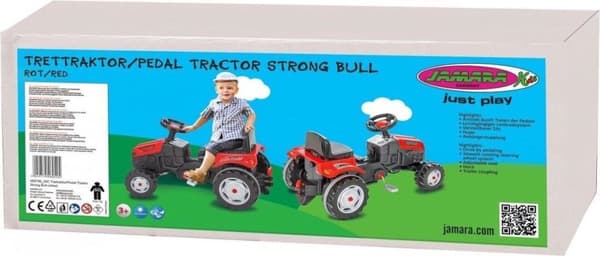 Jamara Pedal Tractor Strong Bull Junior 95 x 51 cm punainen/musta