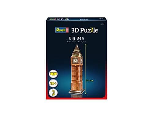Revell 3D Puzzle 00120 Big Ben, et vartegn i London Oplev verden i 3D, sjovt håndværk for unge og gamle, farvede