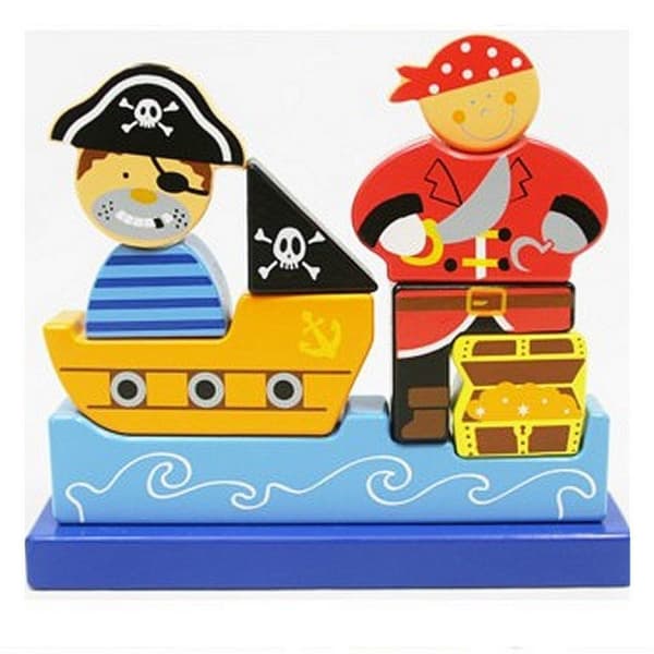 Simpelthen magnetisk piratpuslespil til børn
