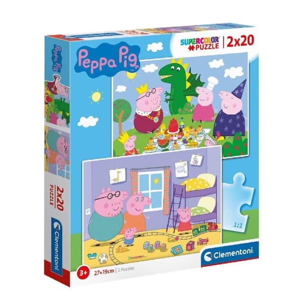 Clementoni Supercolor Puslespil Peppa Pig 2x20 stykker