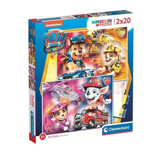 Clementoni Paw Patrol The Movie Puslespil 2x20 brikker