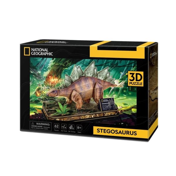 National Geographic træ 3D puslespil Stegosaurus 62 stykker
