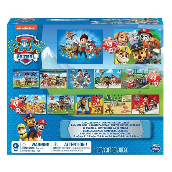 Paw Patrol 12in1 pusselset 25/48/100 bitar