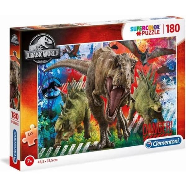 Clementoni Supercolor Puslespil Jurassic World 180 brikker