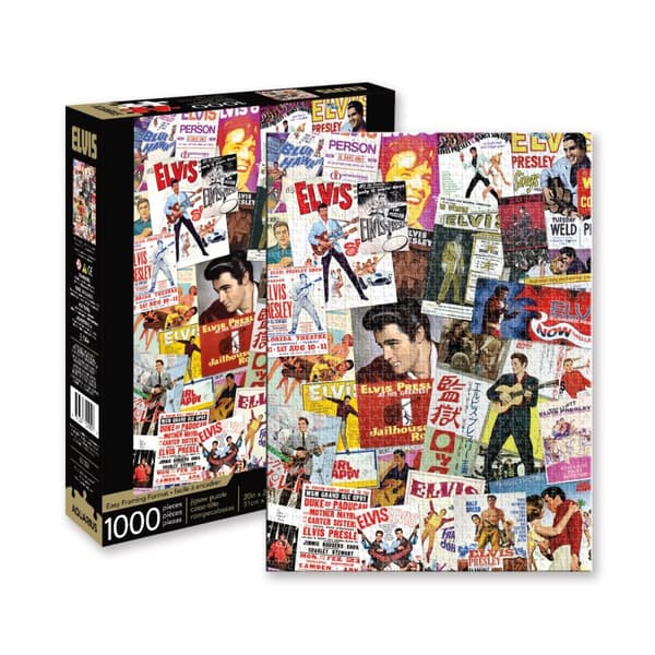 Elvis Presley: Elvis- Movie Poster Collage 1000 Piece Jigsaw Puzzle