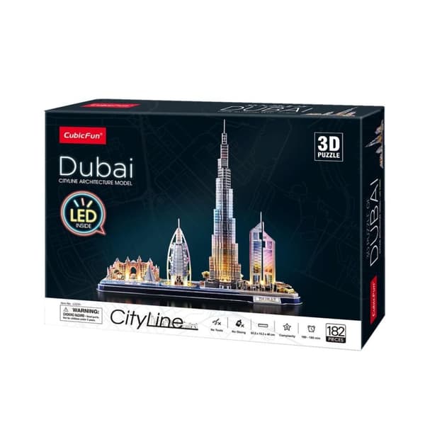 Cubic Fun 3D LED-puslespil Dubai 182 stykker