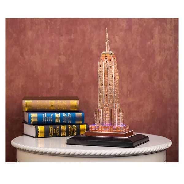 Cubic Fun 3D-puslespil Empire State Building + LED-belysning 58 brikker