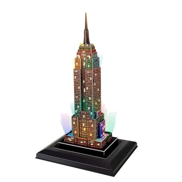 Cubic Fun 3D-puslespil Empire State Building + LED-belysning 58 brikker