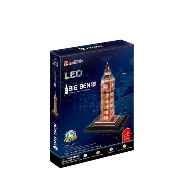 Cubic Fun 3D palapeli Big Ben + LED-valaistus 28 kpl