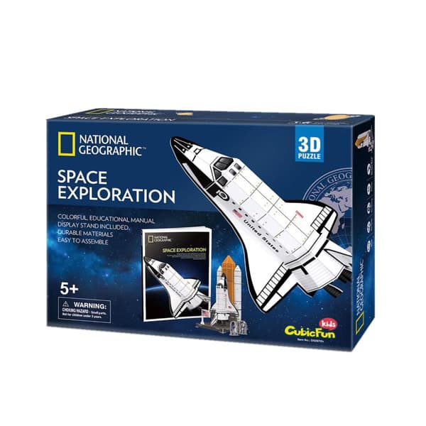 Cubic Fun National Geographic 3D-puslespil Rumudforskning 65 brikker