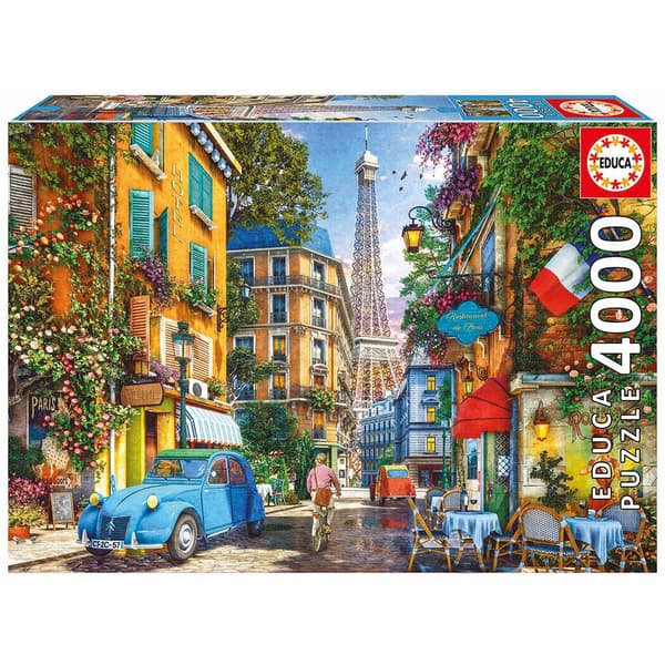 Educa Borras Gaderne I Paris Puzzle 4000 Flerfarvet