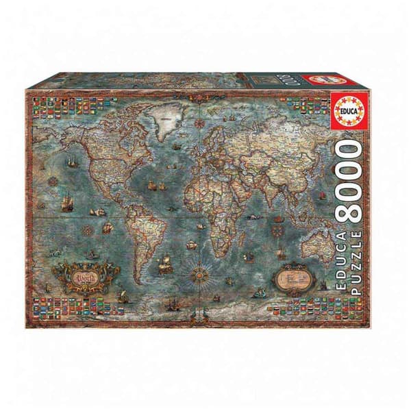 Educa Borras 8000 Mapamundi Historico Mapamundi Historico Palapeli Monivärinen 14-99 Years