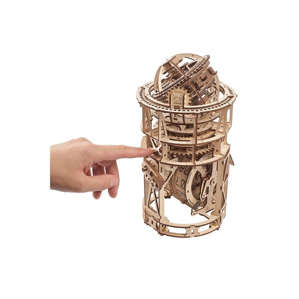 Ugears Sky Watcher Trä Mekanisk Modell Tourbillon Guld