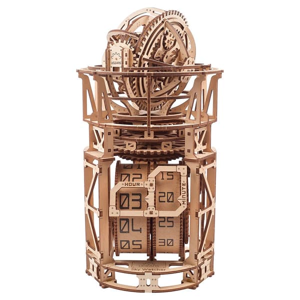 Ugears Sky Watcher Trä Mekanisk Modell Tourbillon Guld