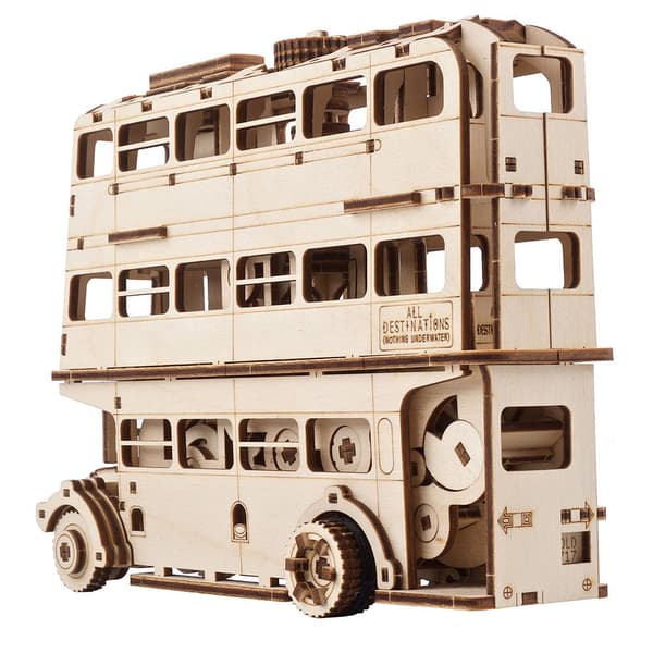 Ugears Knight Bus Puinen Mekaaninen Malli Kultainen