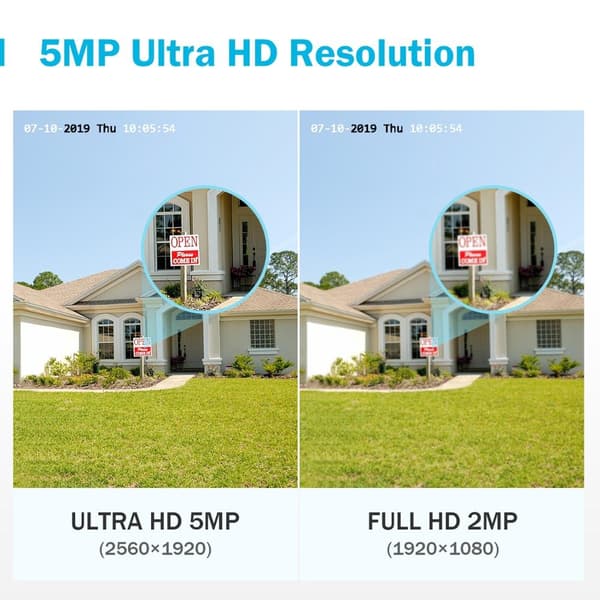 Valvontakamera, Ultra HD 5MP, ulkokäyttöön soveltuva sääsuojattu