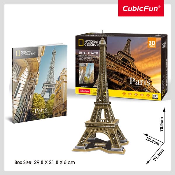 Puzzle 3D National Geographic Paryż Wieża Eiffla 80 elementów